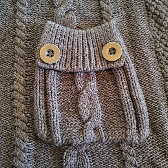 Style & Co Woman grey cable knit short sleeve sweater dress with pockets size 1X - Picture 9 of 13